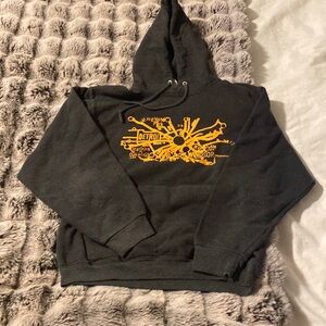 Detroit City Grey Sweatshirt with Detroit Map Graphic - Size S